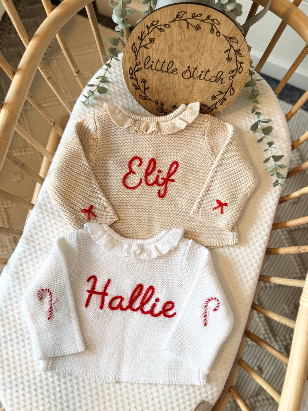 WHITE CANDY CANE cardigan
