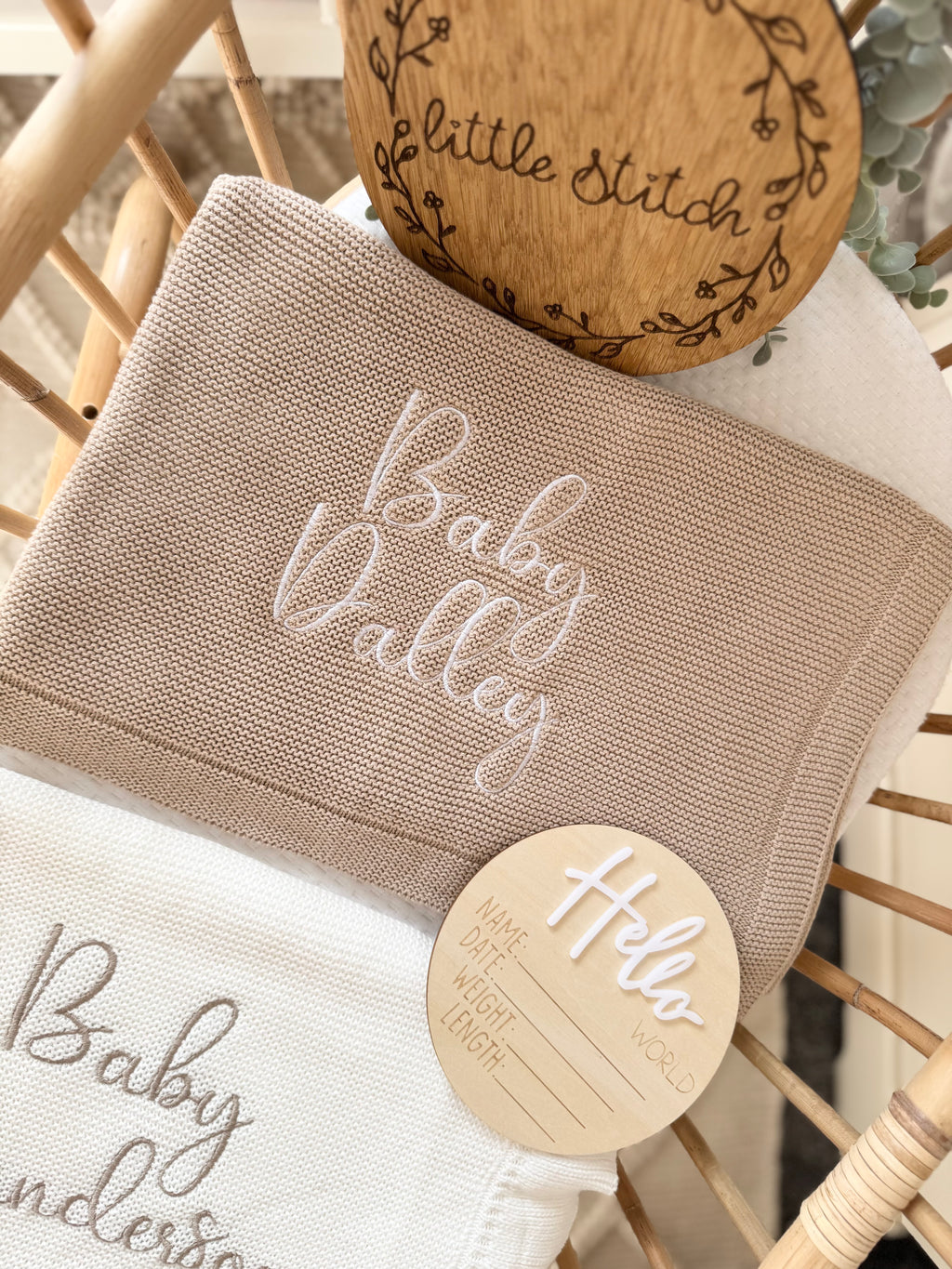 Baby surname blanket