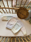 Pastel 0-3m handknitted cardigan
