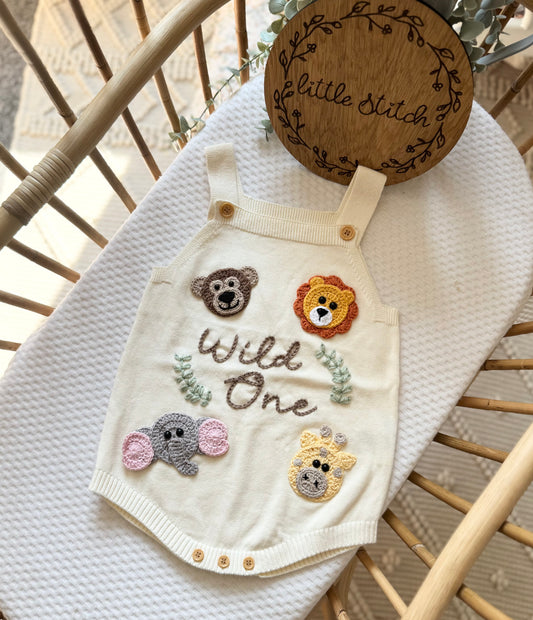 Wild one romper - 12-18m
