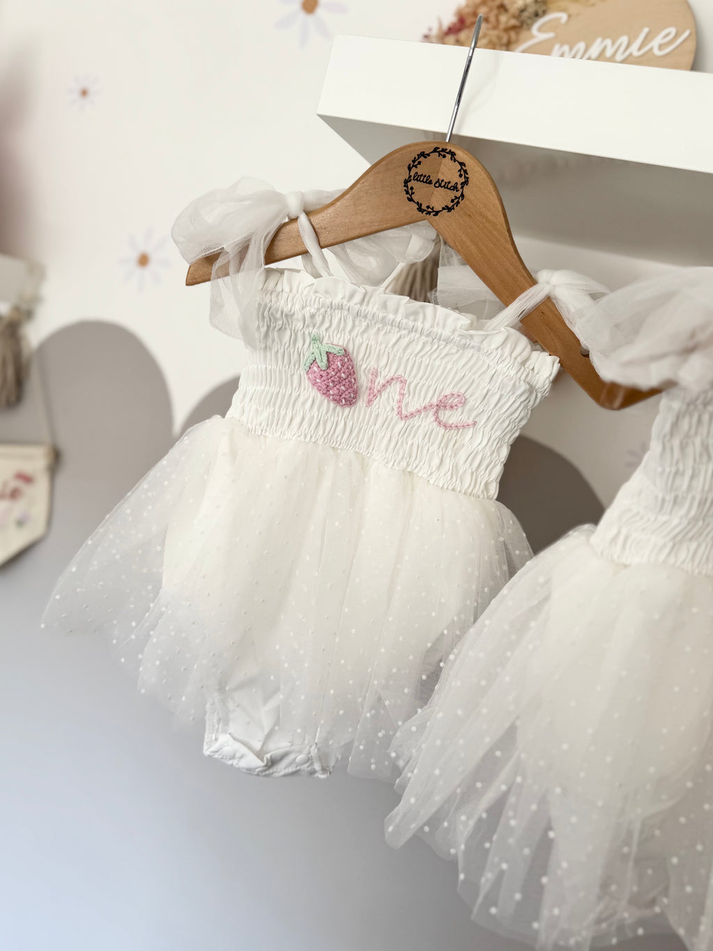 Strawberry one dress 6-12m