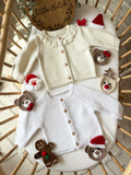 Plain name cardigan - option to add decal separately (red wool for the name)