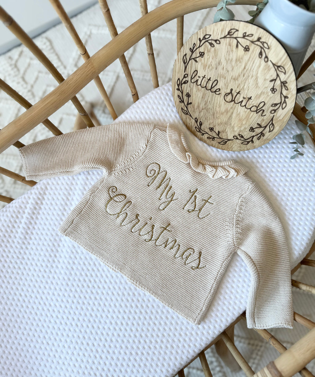 My first Christmas cardigan