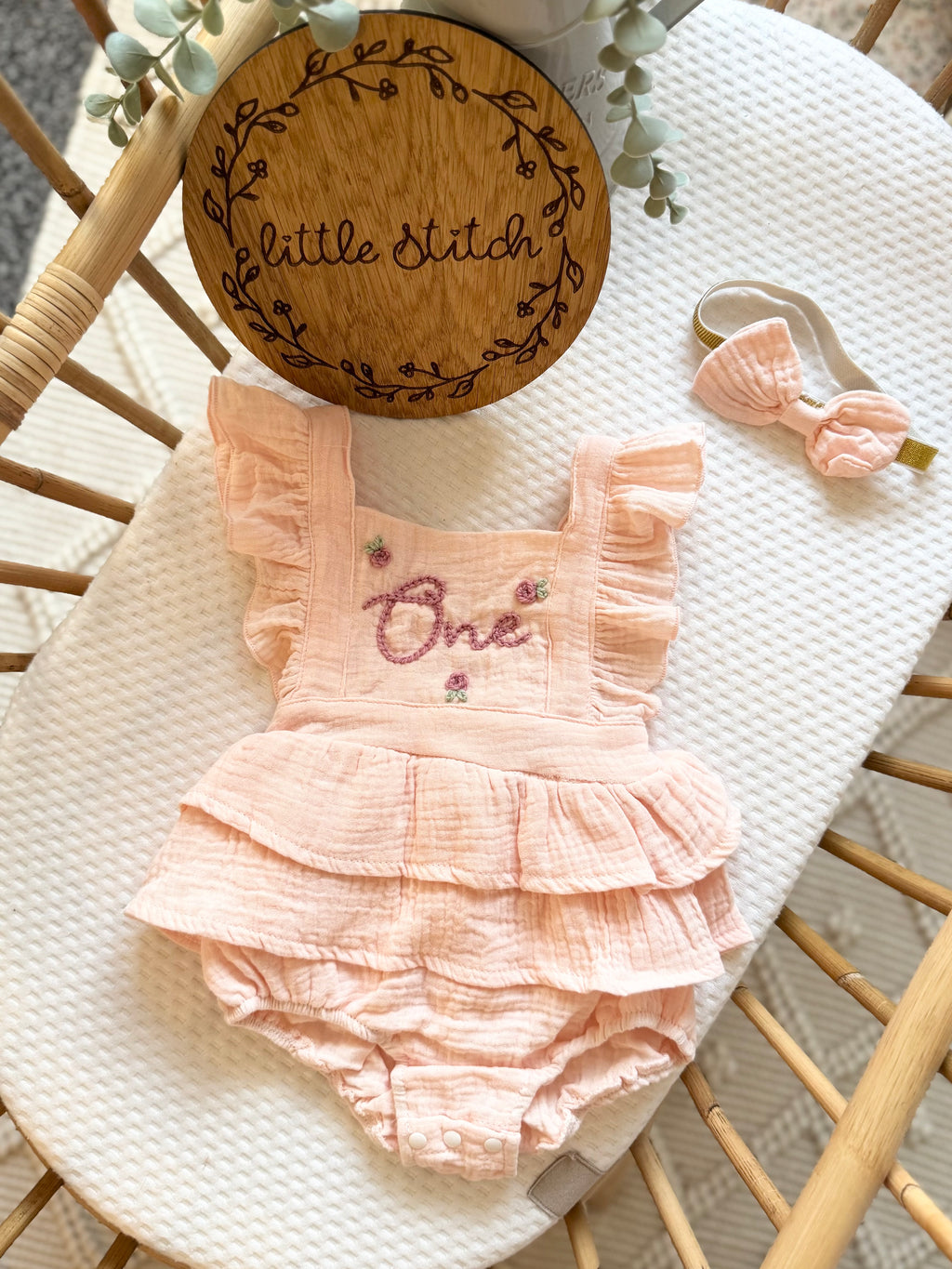 Rose ‘one’ romper 9-12m