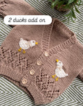 2 ducks add on- add to any handknitted cardigan