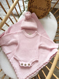 Pink 3 piece set - newborn - add name to notes