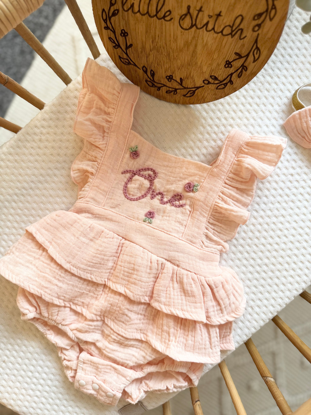 Rose ‘one’ romper 9-12m