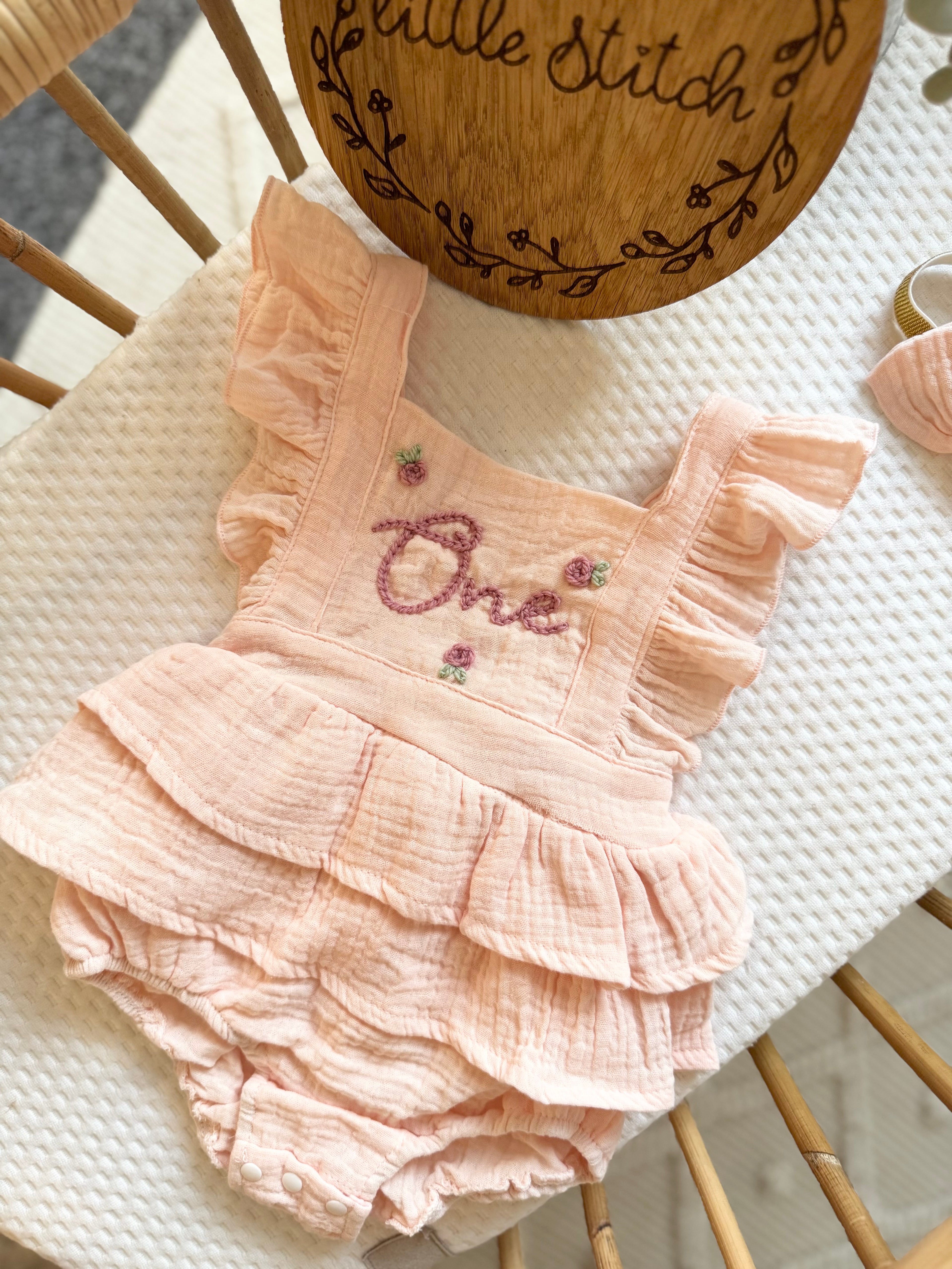 Rose ‘one’ romper 9-12m