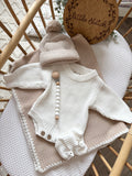 Beige 5 piece set - newborn romper - add name to notes