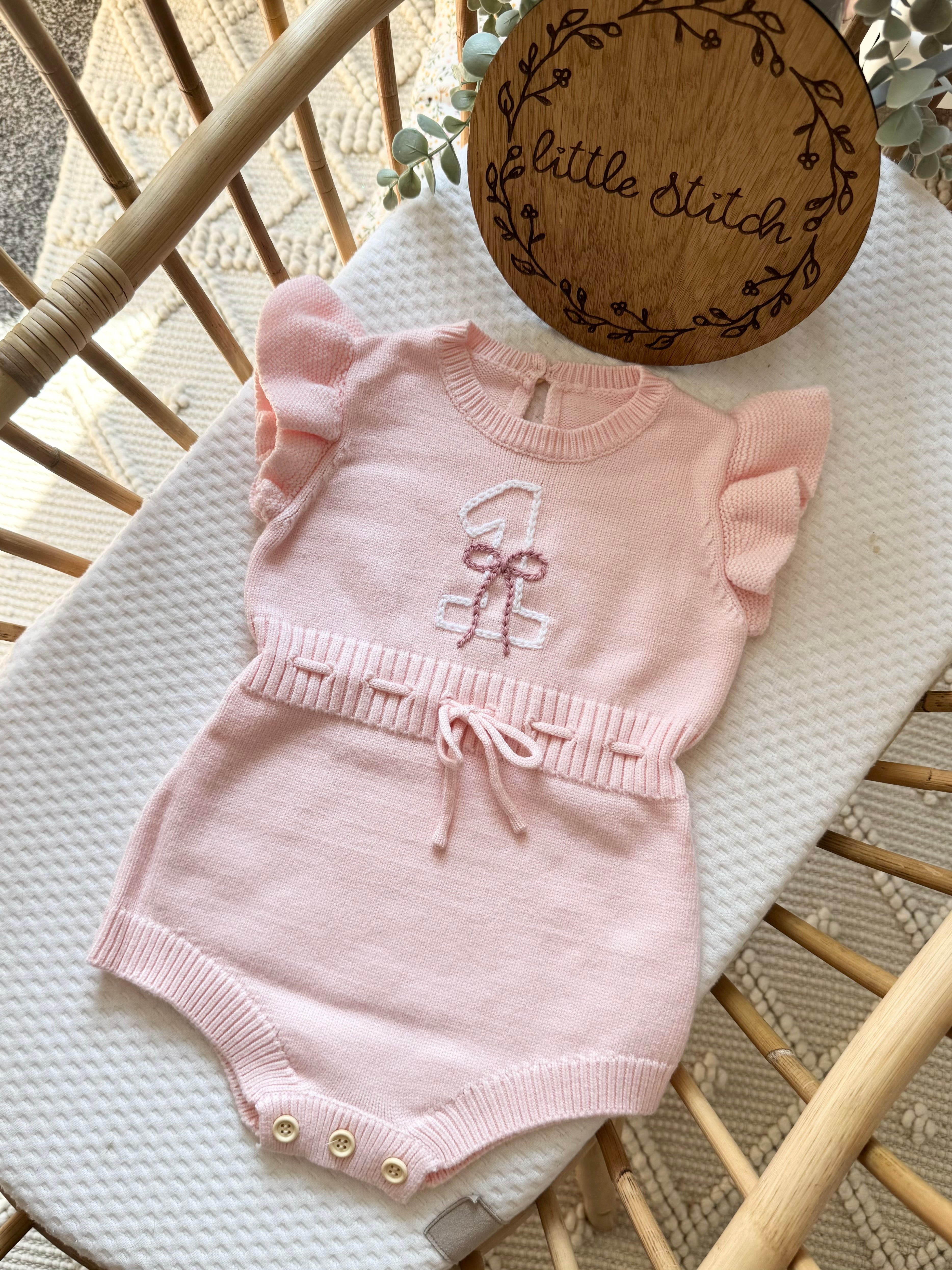 Bow ‘1’ romper 12-18m