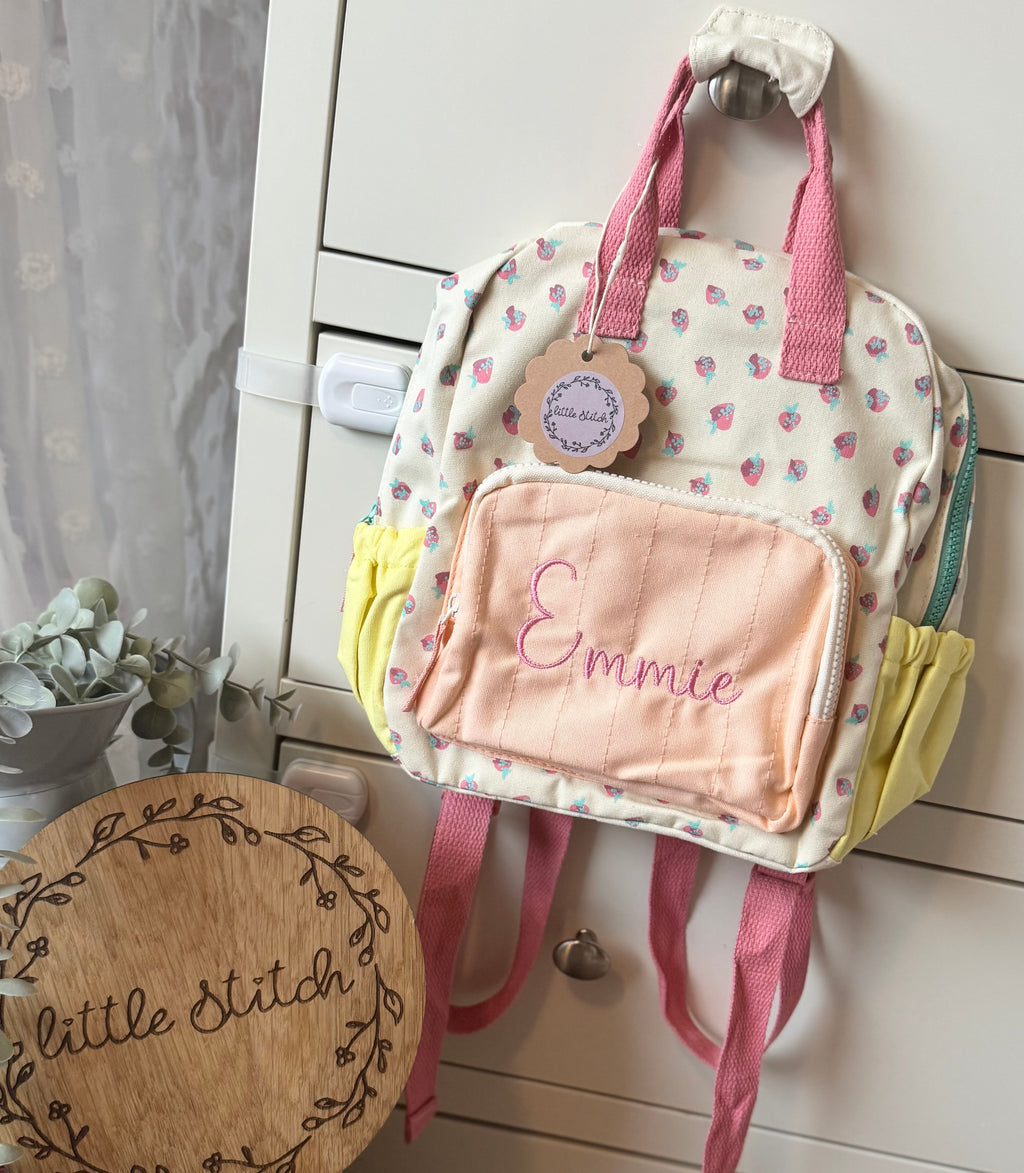 Strawberry back pack.