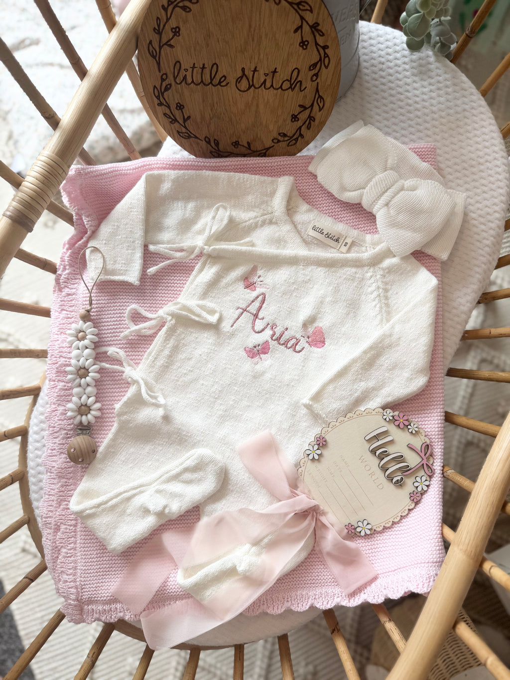 Butterfly design wrap Babygrow