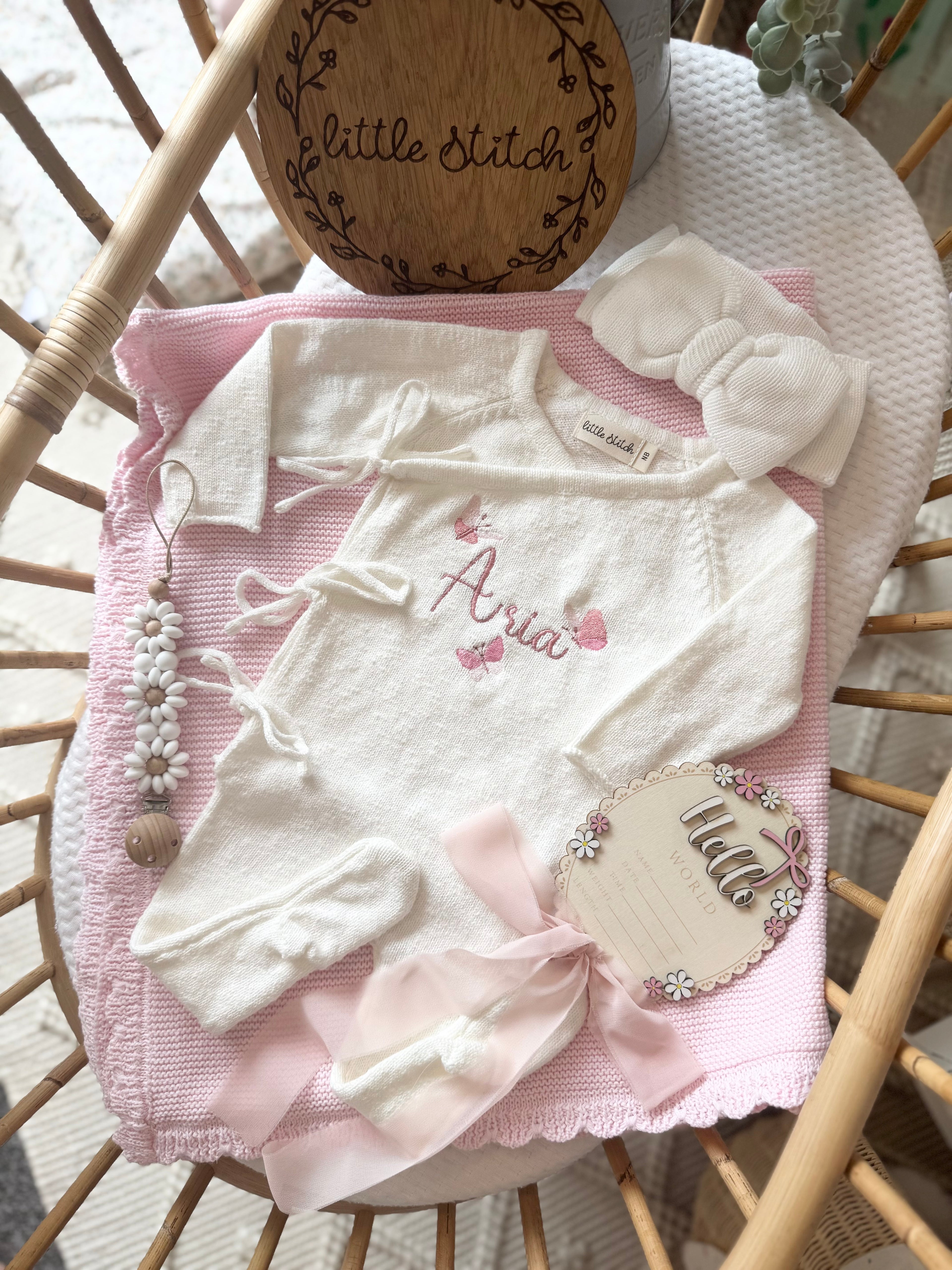 Butterfly design wrap Babygrow