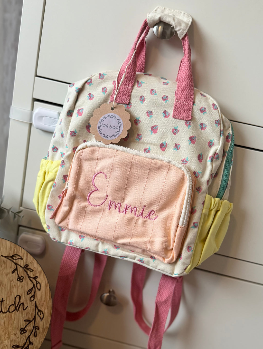 Strawberry back pack.