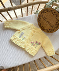Wildflower cardigan 0-3m (NO NAME INCLUDED- add the extra listing for a name)