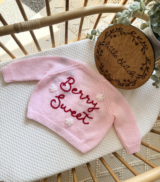 Berry sweet cardigan - 3-6m