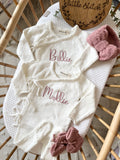 Cotton wrap babygrow - plain name