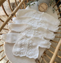White 0-3m hand knitted cardigan
