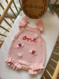 Strawberry romper 9-12m