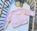 Pink 6-12m handknitted cardigan